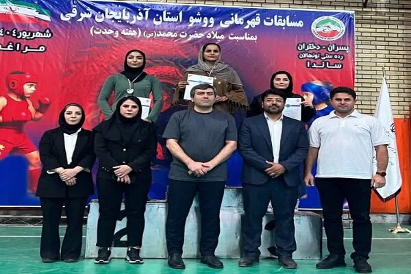 کسب مقام قهرمانی تیمی ووشوکاران تبریزی در مسابقات استانی