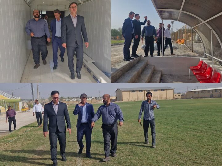 استادیوم شهر اهرم آماده میزبانی مسابقات فوتبال لیگ دسته دوم کشورمی شود استادیوم شهر اهرم آماده میزبانی مسابقات فوتبال لیگ دسته دوم کشورمی شود