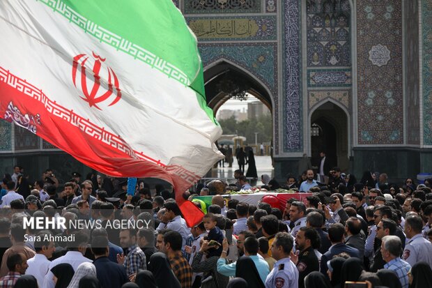 تشییع پیکر شهید «رضا فخریان»، آتش‌نشان فداکار در مشهد