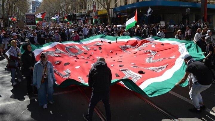 صدمین تظاهرات هفتگی در استرالیا علیه نسلکُشی رژیم صهیونیستی در غزه