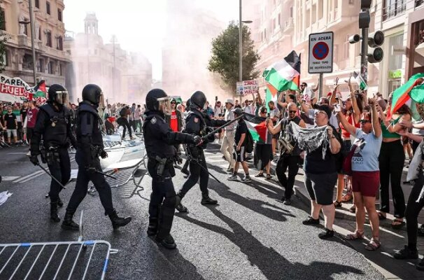 مسابقه،معترضان،فلسطين،اشغالگران،مادريد،اسپانيا