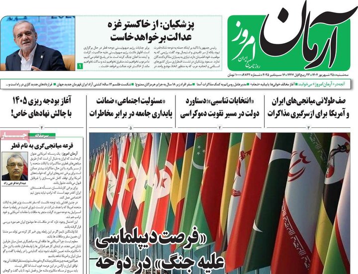 روزنامه های صبح