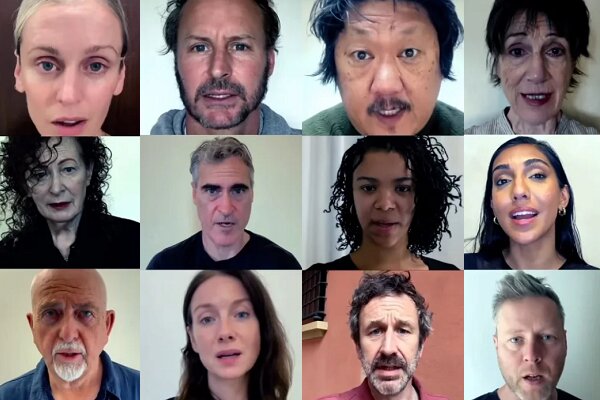 با هم برای فلسطین؛ دهها چهره مشهور بریتانیایی روی صحنه رفتند با هم برای فلسطین؛ دهها چهره مشهور بریتانیایی روی صحنه رفتند