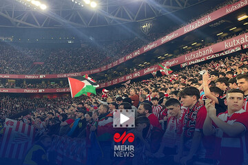 Athletic Bilbao taraftarlarından Gazze'ye destek