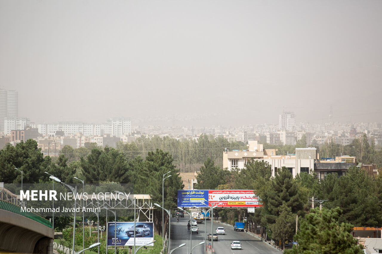 آسمان قزوین در حصار آلودگی‌
