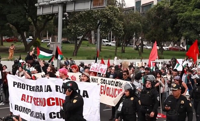 Meksika'da Küresel Sumud Filosu'na destek