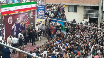 استقبال از رحمان عموزاد در زادگاهش خلیل شهر