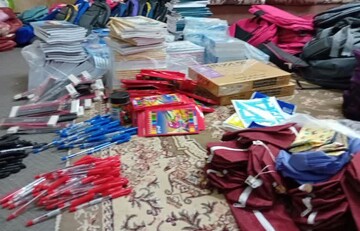 توزیع ۱۱۰ بسته لوازم‌التحریر میان دانش‌آموزان کم‌برخوردار در مازندران