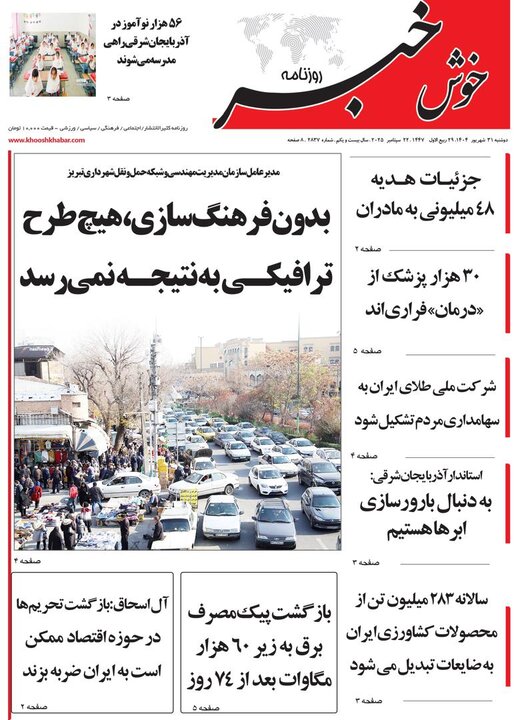 روزنامه های آذربایجان‌شرقی