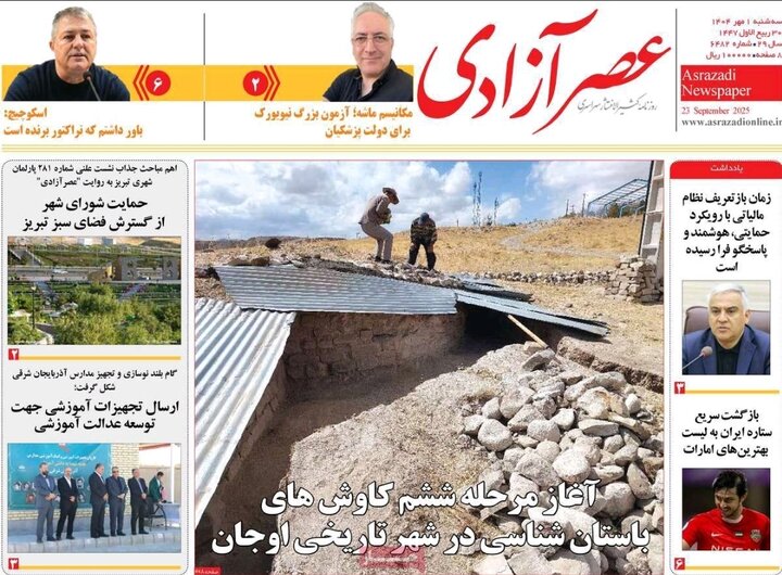 روزنامه های آذربایجان‌شرقی