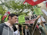 İran vatandaşları New York'ta İsrail'i protesto etti