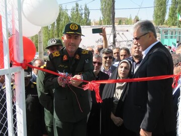 افتتاح زمین ورزشی در یکی از روستاهای استان اردبیل