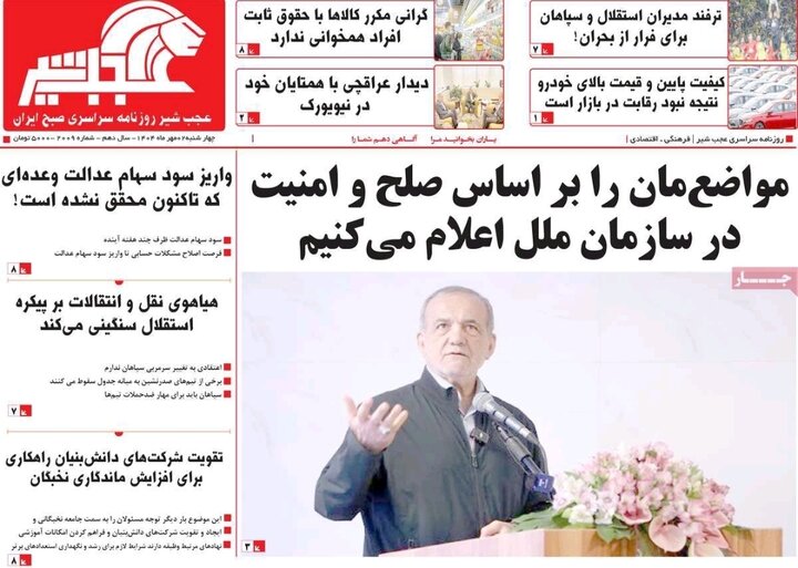روزنامه های آذربایجان‌شرقی