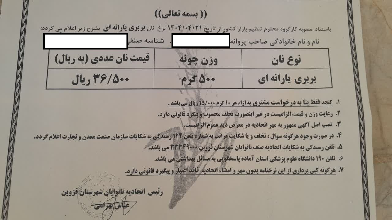 تناقض در قیمتگذاری نان؛ «نانینو»به جای نظم بیاعتمادی و نارضایتی آورد