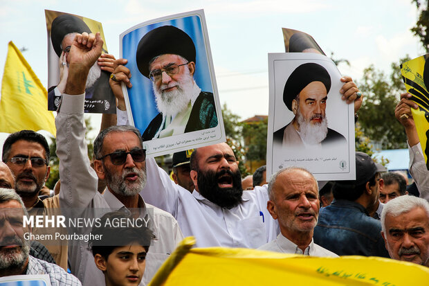 راهپیمایی «جمعه خشم و نصر» در رشت