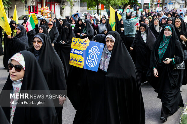 راهپیمایی «جمعه خشم و نصر» در رشت