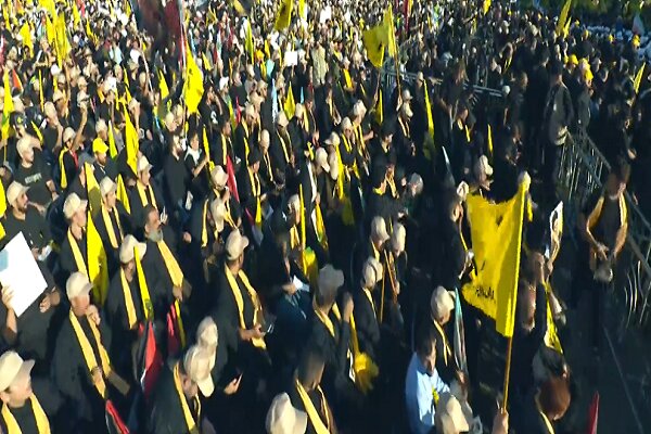 برگزاری باشکوه مراسم سالگرد شهادت سید حسن نصرالله+فیلم