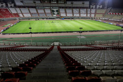 ورزشگاه یادگار امام در فاصله ۲/۵ساعت مانده تا آغاز دیدار تراکتور ملوان