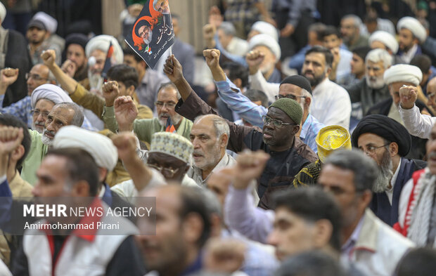 آیین نخستین سالگرد شهادت شهید نصرالله و صفیالدین در قم برگزار شد آیین نخستین سالگرد شهادت شهید نصرالله و صفیالدین در قم برگزار شد