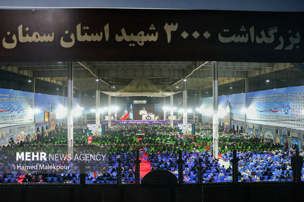 مراسم اختتامیه دومین کنگره ملی بزرگداشت ۳۰۰۰ شهید استان سمنان با حضور محمدباقر قالیباف رئیس مجلس شورای اسلامی