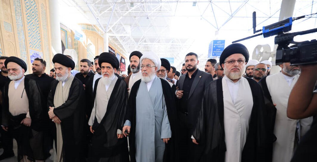 تشییع پیکر همسر آیت الله «سیستانی» در نجف و کربلا + تصاویر