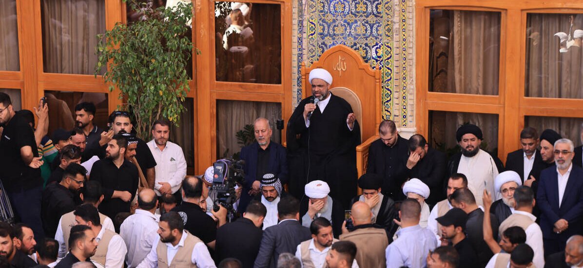 تشییع پیکر همسر آیت الله «سیستانی» در نجف و کربلا + تصاویر