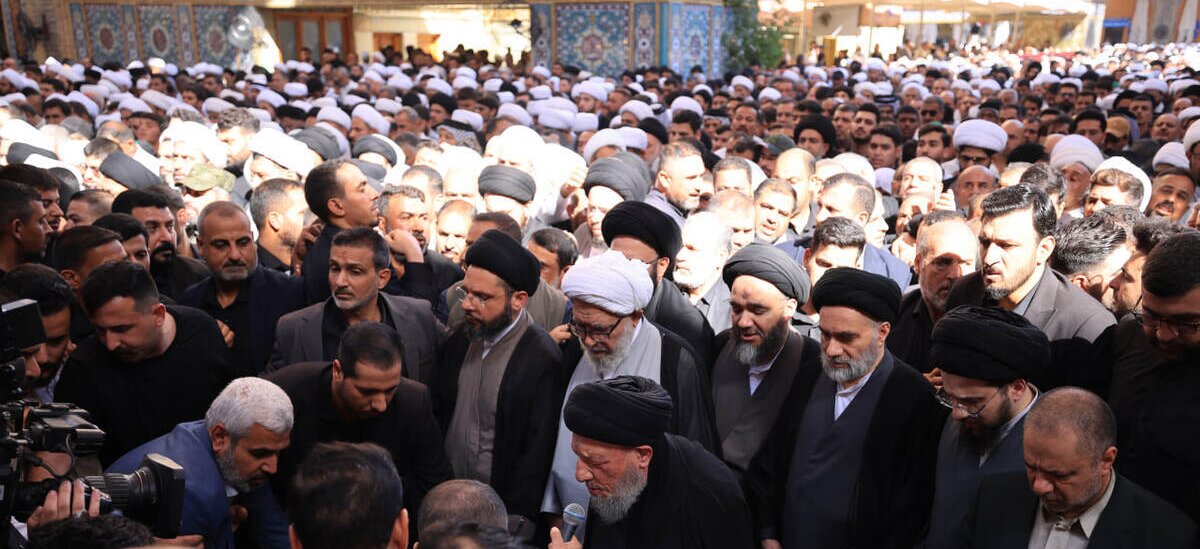 تشییع پیکر همسر آیت الله «سیستانی» در نجف و کربلا + تصاویر