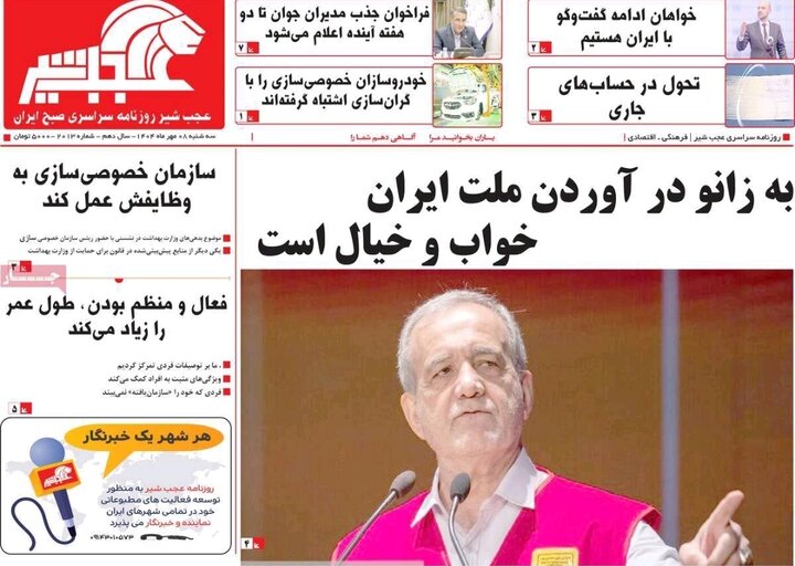 روزنامه های آذربایجان‌شرقی