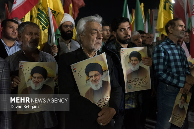 آیین بزرگداشت اولین سالگرد شهید سید حسن نصرالله در مشهد