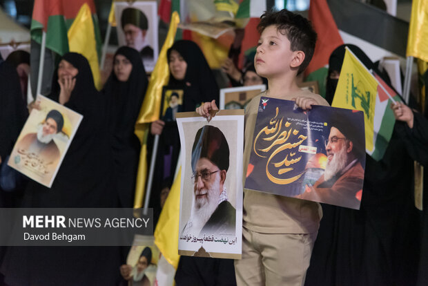 آیین بزرگداشت اولین سالگرد شهید سید حسن نصرالله در مشهد