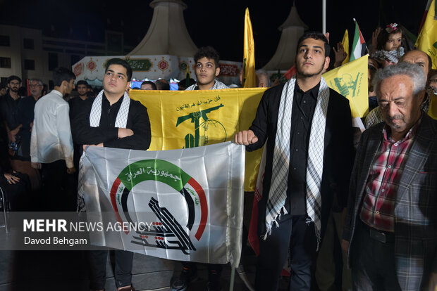 آیین بزرگداشت اولین سالگرد شهید سید حسن نصرالله در مشهد