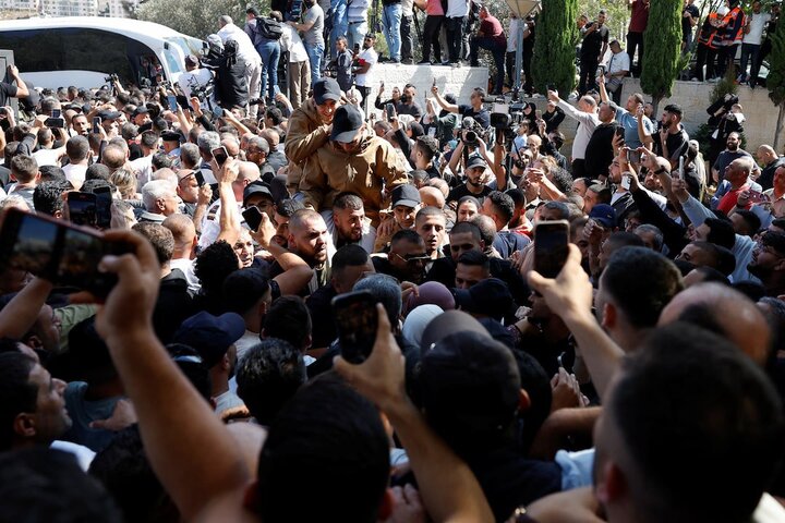 Welcoming freed Palestinian prisoners through photographers' lenses; a ​victory celebration + photos