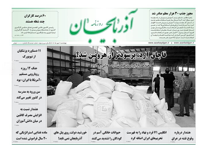 روزنامه های آذربایجان‌شرقی