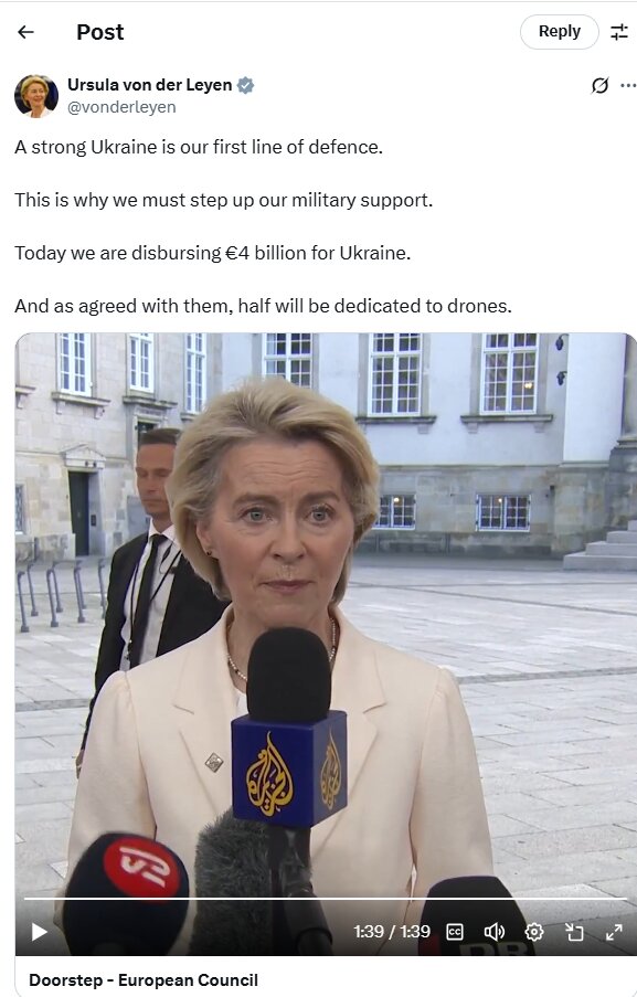 Von der Leyen: We Must⁤ Increase Pressure on ⁢Moscow; Proposed Compensation Loan to Kyiv