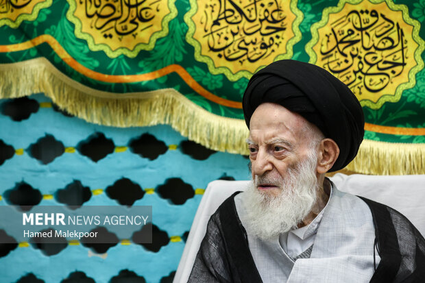 دیدار محمدباقر قالیباف رئیس مجلس شورای اسلامی و آیت‌الله شبیری زنجانی از مراجع عظام تقلید