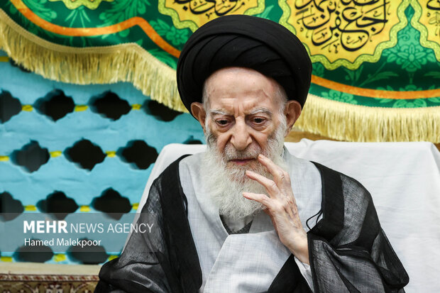 دیدار محمدباقر قالیباف رئیس مجلس شورای اسلامی و آیت‌الله شبیری زنجانی از مراجع عظام تقلید
