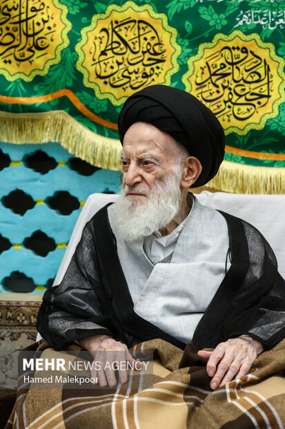 دیدار محمدباقر قالیباف رئیس مجلس شورای اسلامی و آیت‌الله شبیری زنجانی از مراجع عظام تقلید