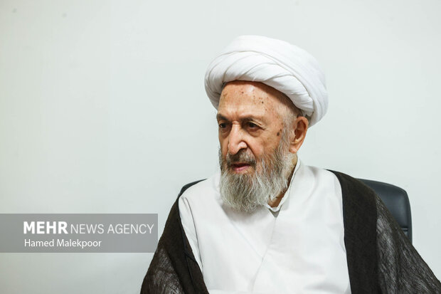 دیدار محمدباقر قالیباف رئیس مجلس شورای اسلامی و آیت‌الله شیخ جعفر سبحانی از مراجع عظام تقلید