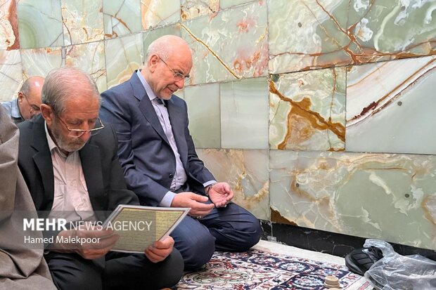 زیارت حضرت فاطمه معصومه(س) توسط محمدباقر قالیباف رئیس مجلس شورای اسلامی - قم