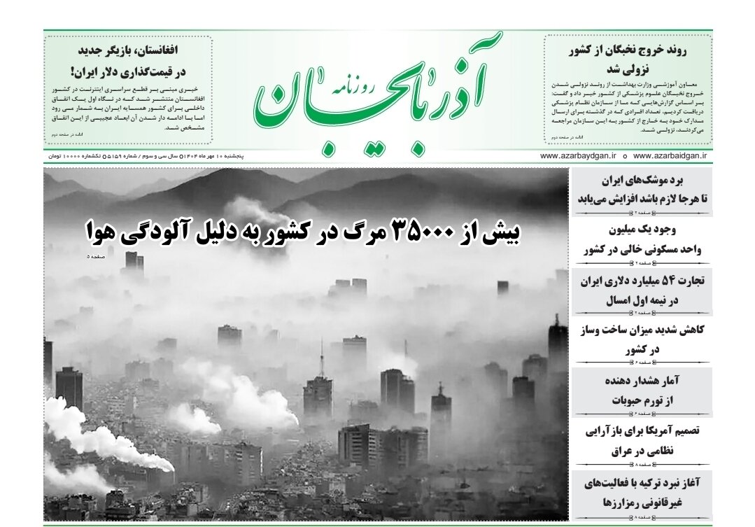 روزنامه های آذربایجان‌شرقی