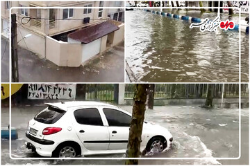 آب‌گرفتگی در گیلان؛ خسارت به ۲۰ واحد مسکونی انزلی