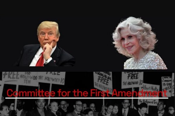 جین فوندا و صدها چهره مشهور برای آزادی بیان در آمریکا برخاستند