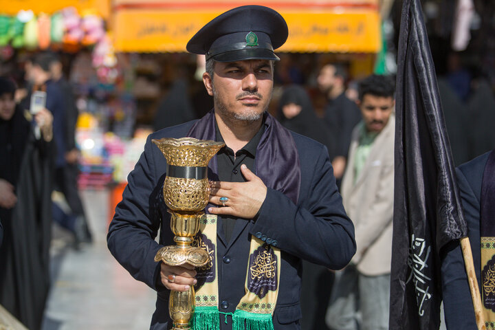 دسته عزاداری خادمان حضرت معصومه(س) در روز ارتحال حضرت