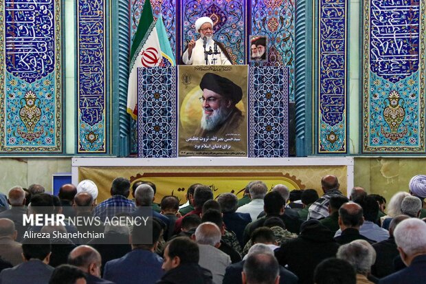 مراسم اولین سالگرد شهادت سیدالشهدای مقاومت سیدحسن نصرالله در رشت
