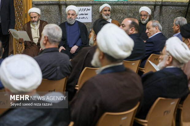 مجلس ترحیم همسر آیت الله سیستانی در تهران