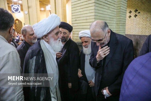 مجلس ترحیم همسر آیت الله سیستانی در تهران