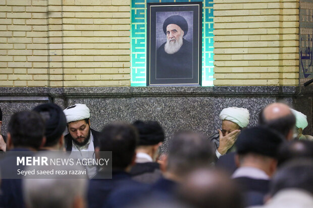 مجلس ترحیم همسر آیت الله سیستانی در تهران