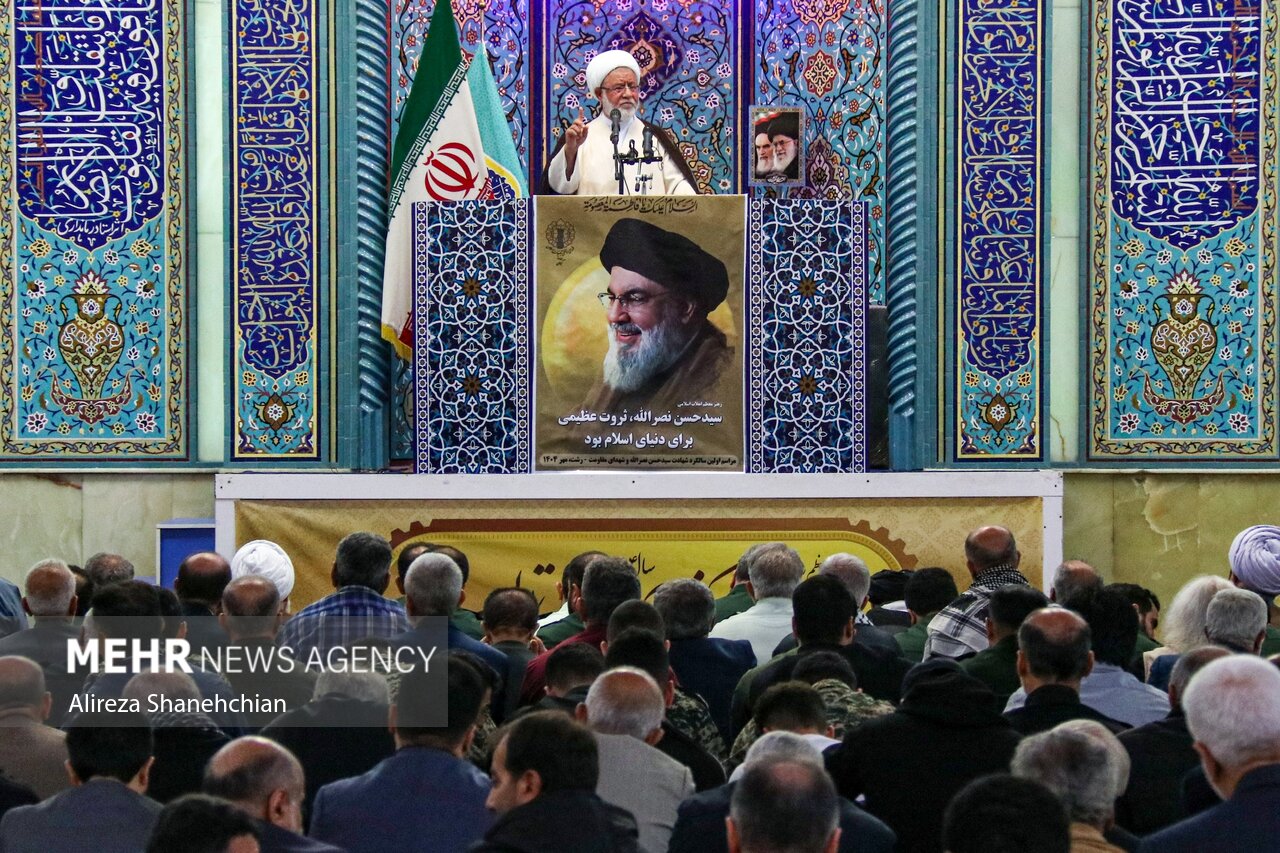 مراسم اولین سالگرد شهادت سیدحسن نصرالله در رشت مراسم اولین سالگرد شهادت سیدحسن نصرالله در رشت