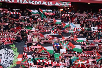 Athletic Bilbao taraftarından Filistin'e büyük destek