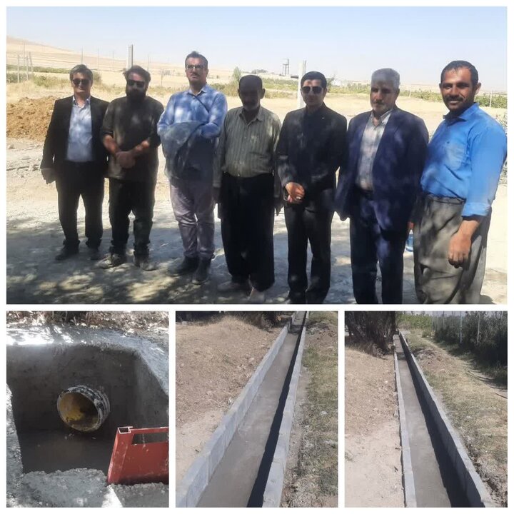 طرح کانالکشی برای صرفهجویی مصرف آب کشاورزی باغات سریشآباد اجرا شد